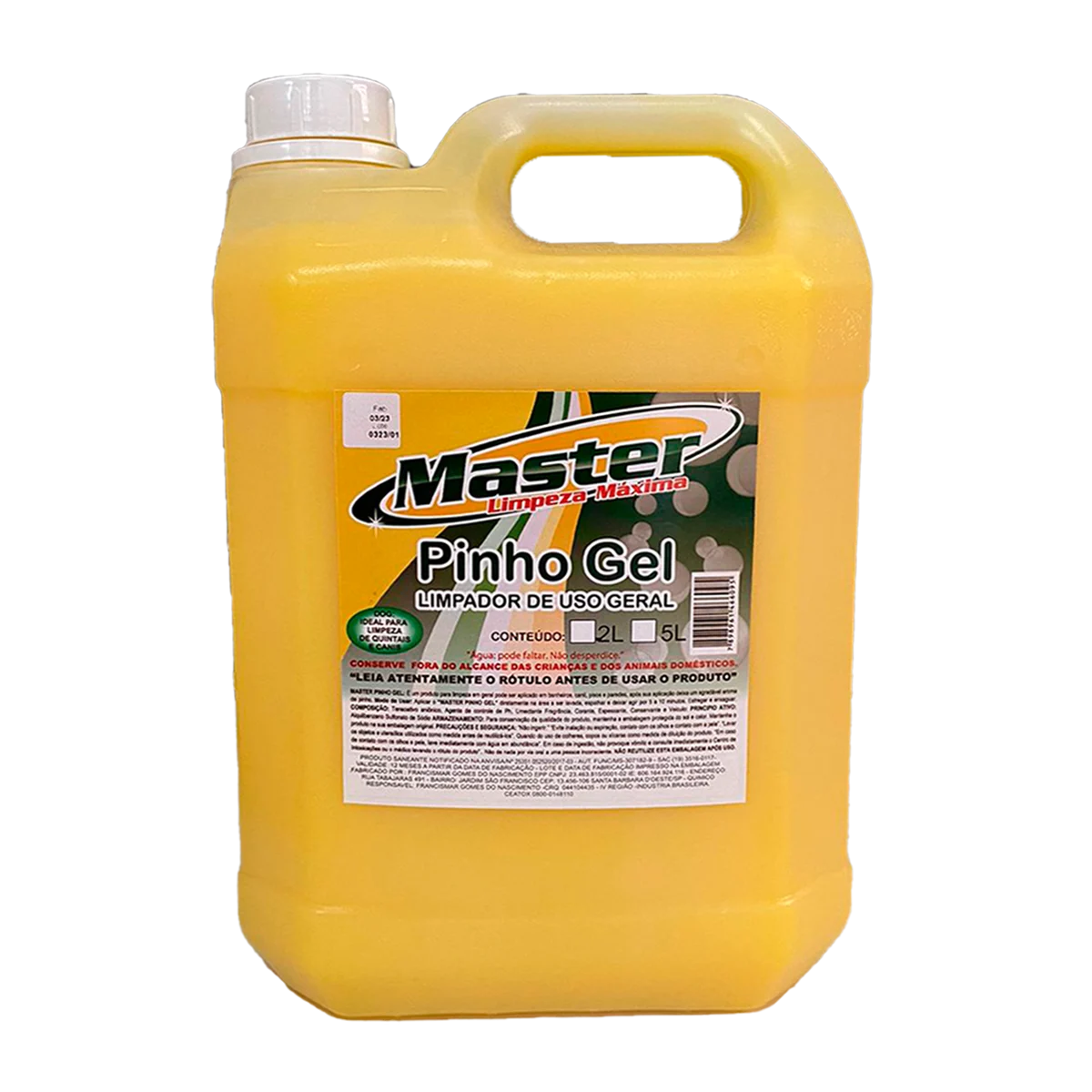 Pinho Gel Master Limpeza Máxima 5 Litros – Limpador de Uso Geral com Aroma de Pinho