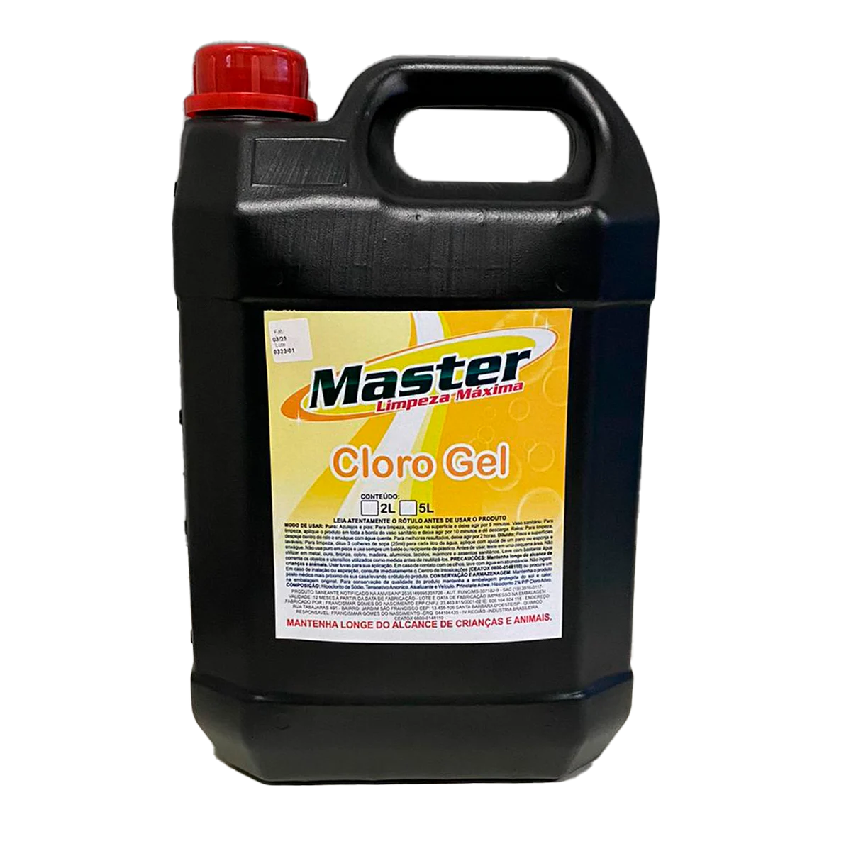Cloro Gel Master Limpeza Máxima 5 Litros – Limpeza Pesada para Banheiros, Pisos e Ralos